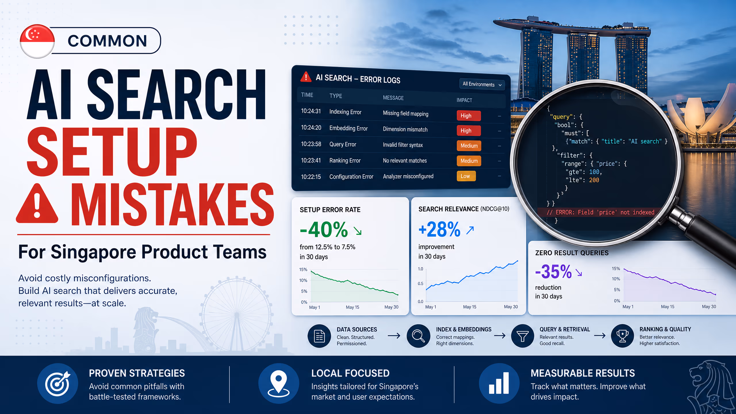 Common AI Search Setup Mistakes for Singapore Product Teams cover illustration
